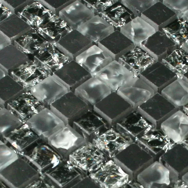 Sample Mozaïektegel Glas Marmer Natuursteen Crushed Ice