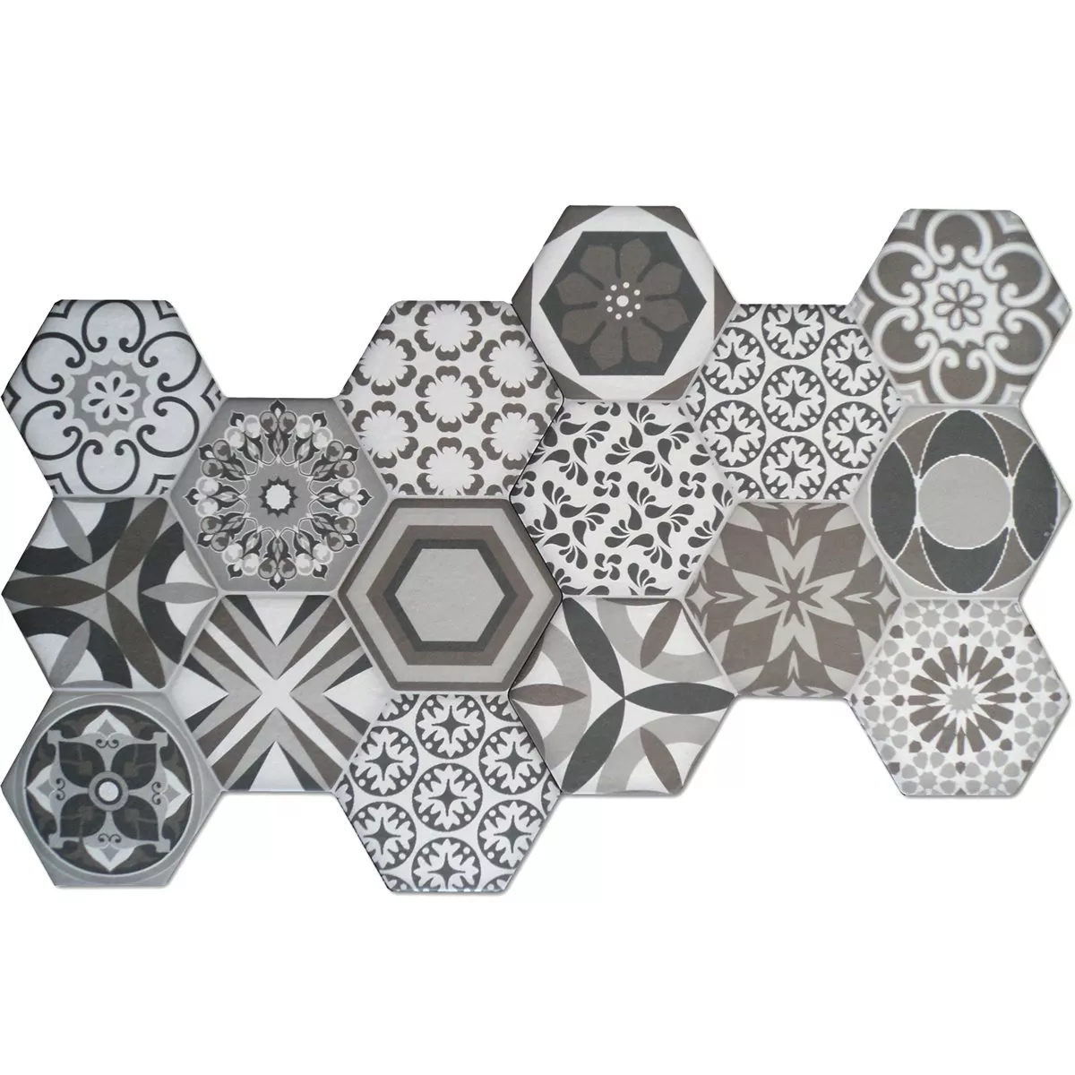 Vloertegels Hexagon Cement Retro Optiek 45x45cm