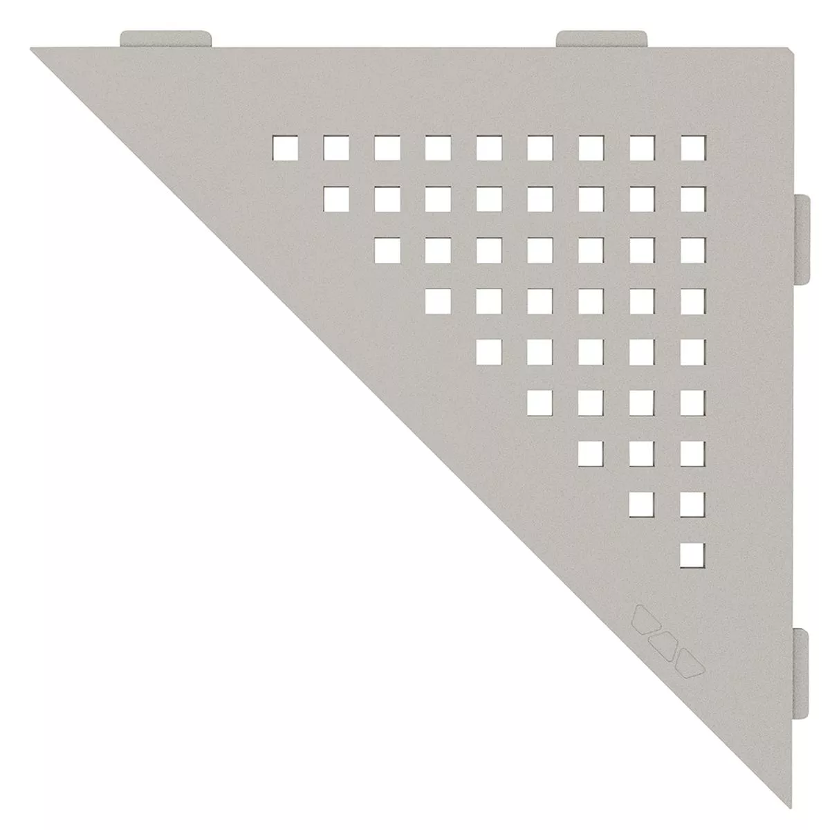Wandplank doucheplank Schlüter driehoek 21x21cm vierkant 