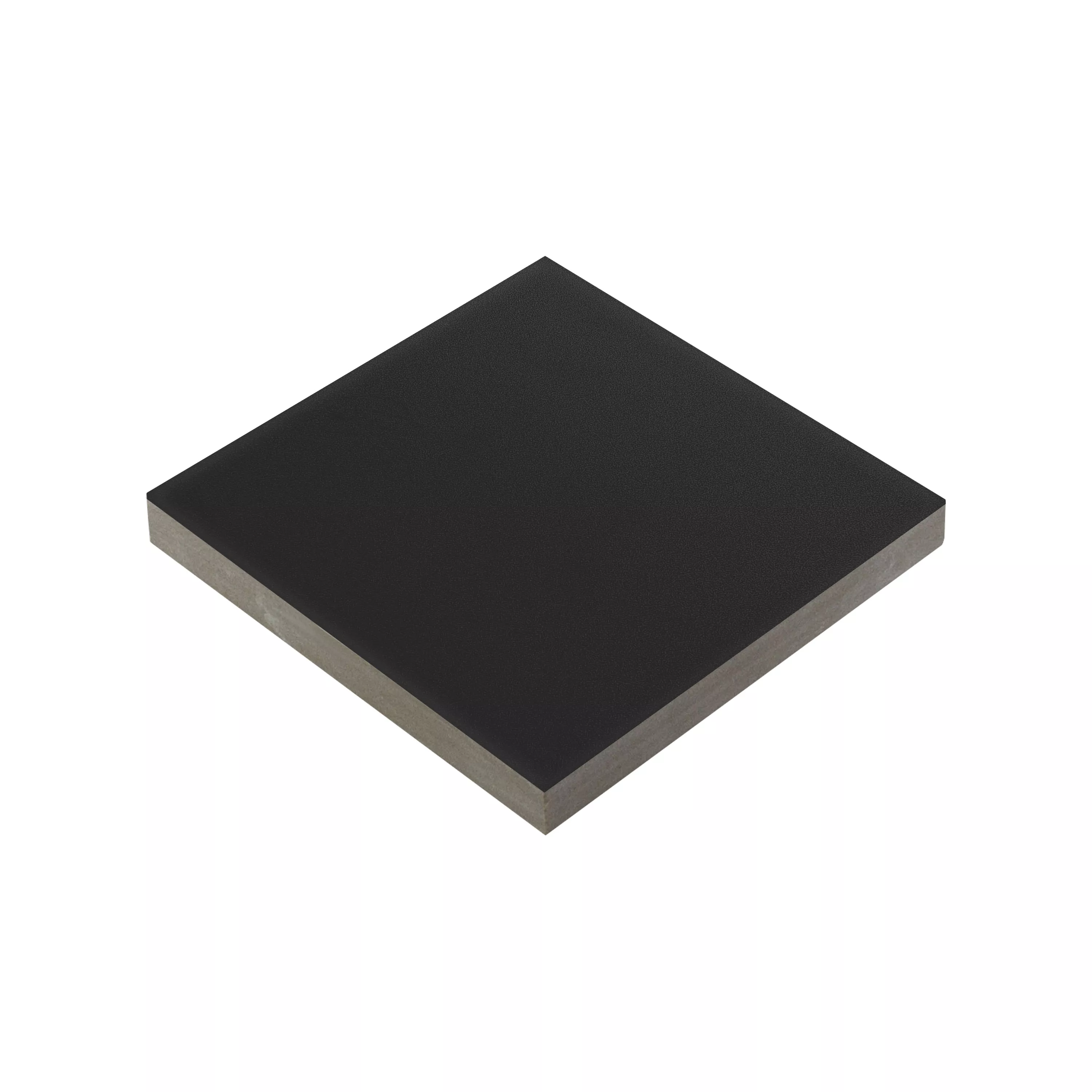 Porselein steengoed Tegels Genexia Uni Zwart Rosone 4,6x4,6cm