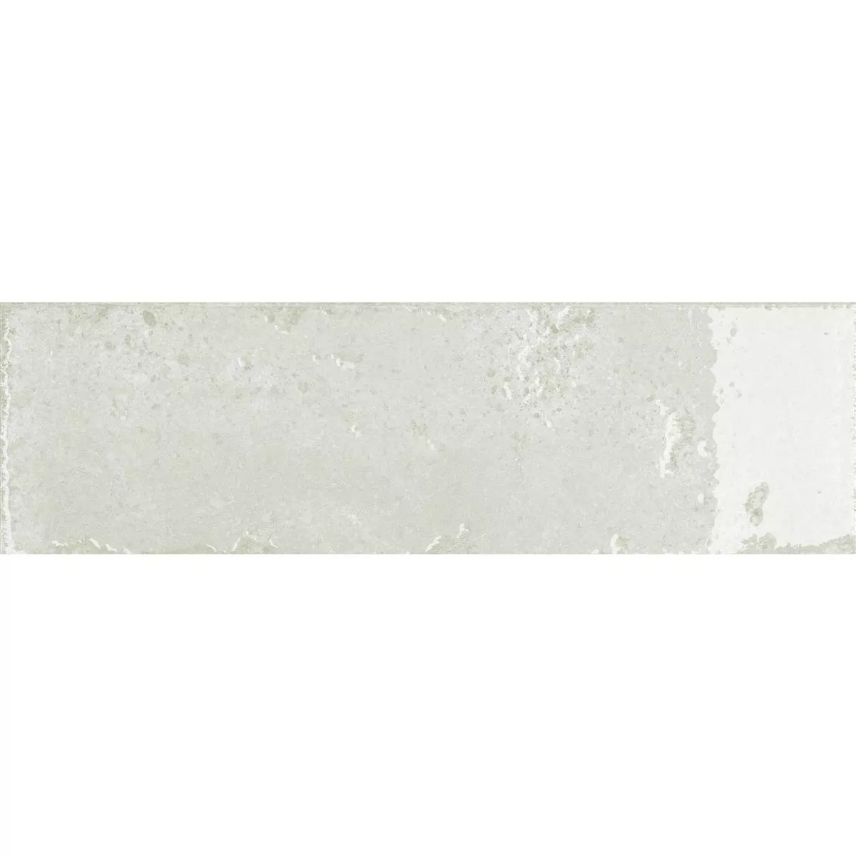 Wandtegels Lara Glanzend Gegolfd 10x30cm Wit Wandtegels Lara Glanzend Gegolfd 10x30cm Wit