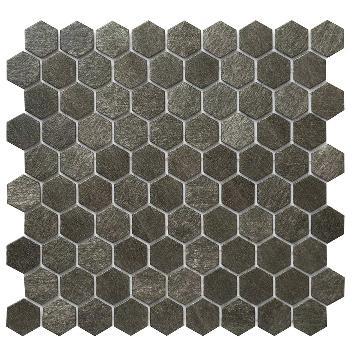 Glasmozaïek Tegels Trend-Vi Hexagon 2124 Donkergrijs