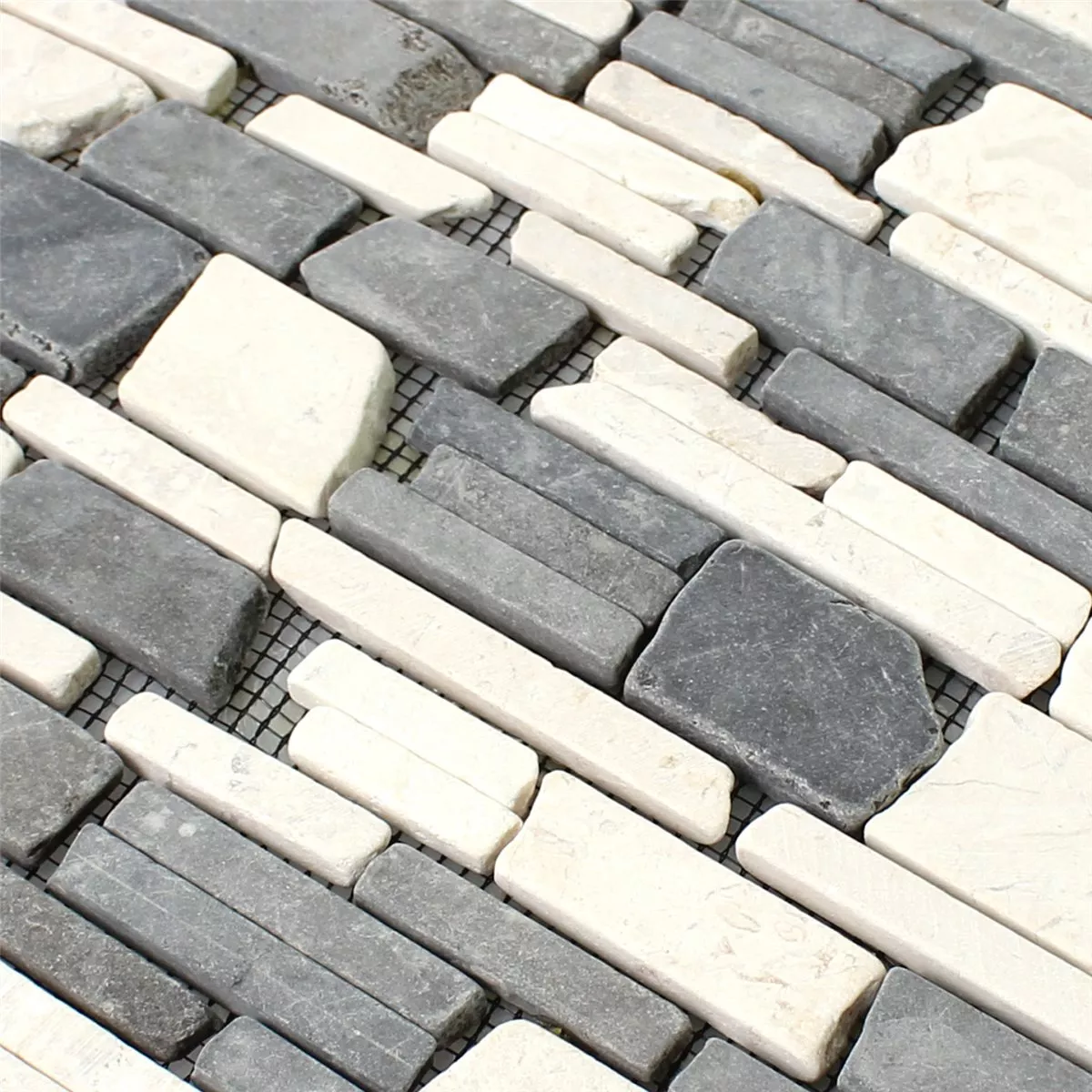 Sample Mozaïektegel Marmer Natuursteen Brick Biancone Java