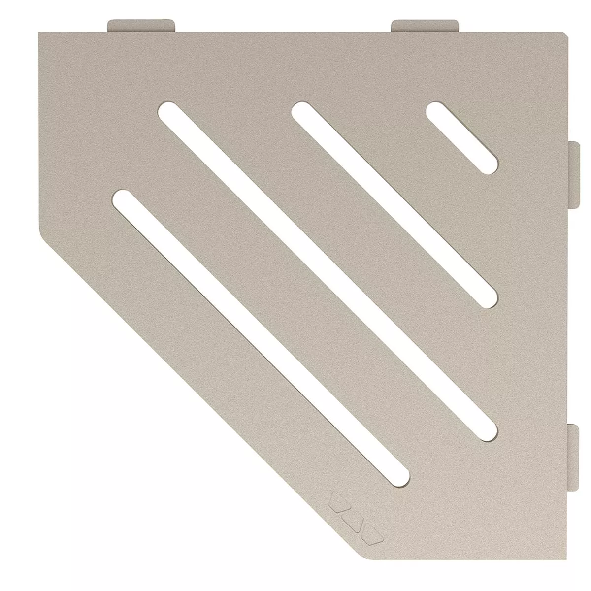 Wandplank doucheplank Schlüter 5-hoek 19,5x19,5cm Wave Crème