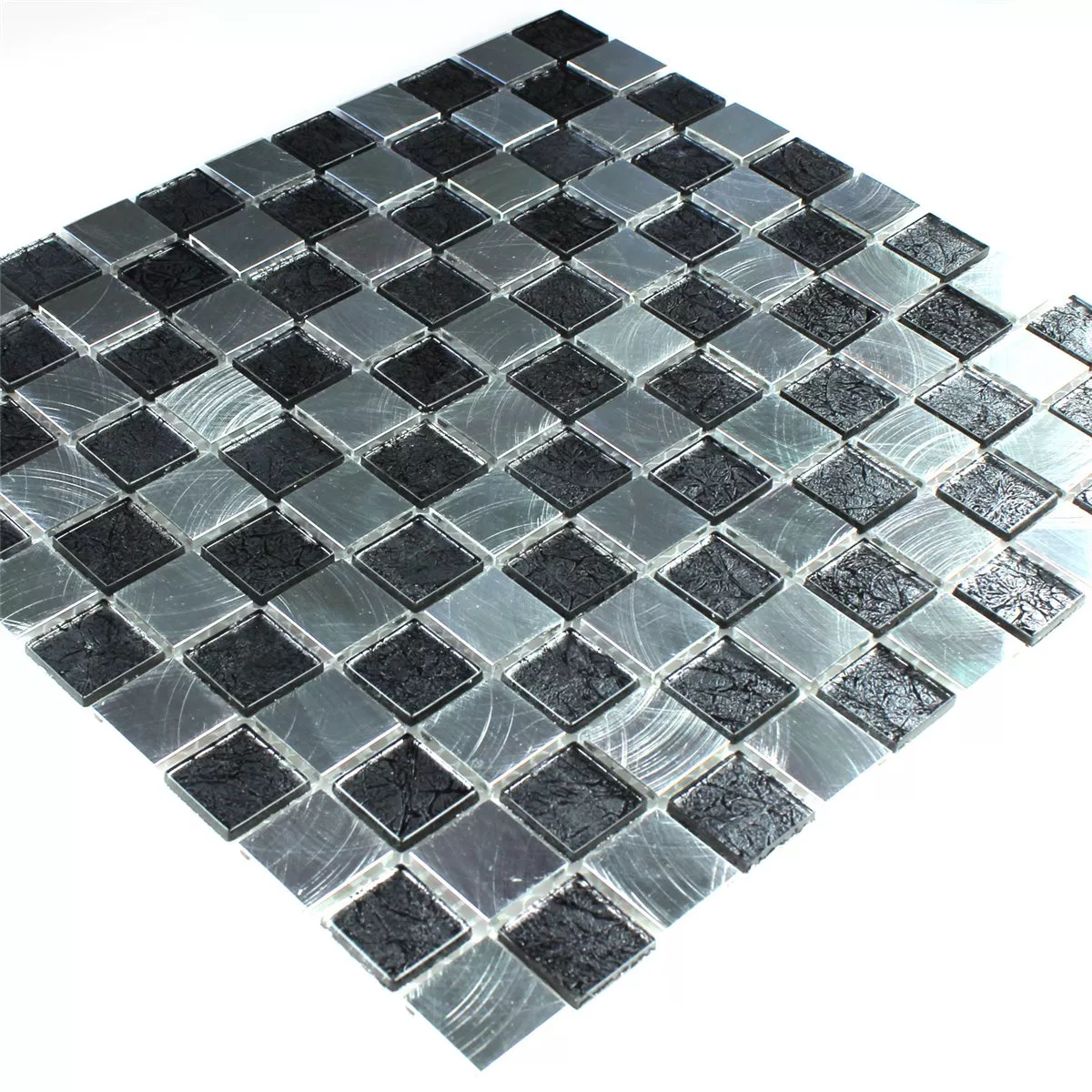 Sample Mozaïektegel Glas Aluminium Schaakbord 