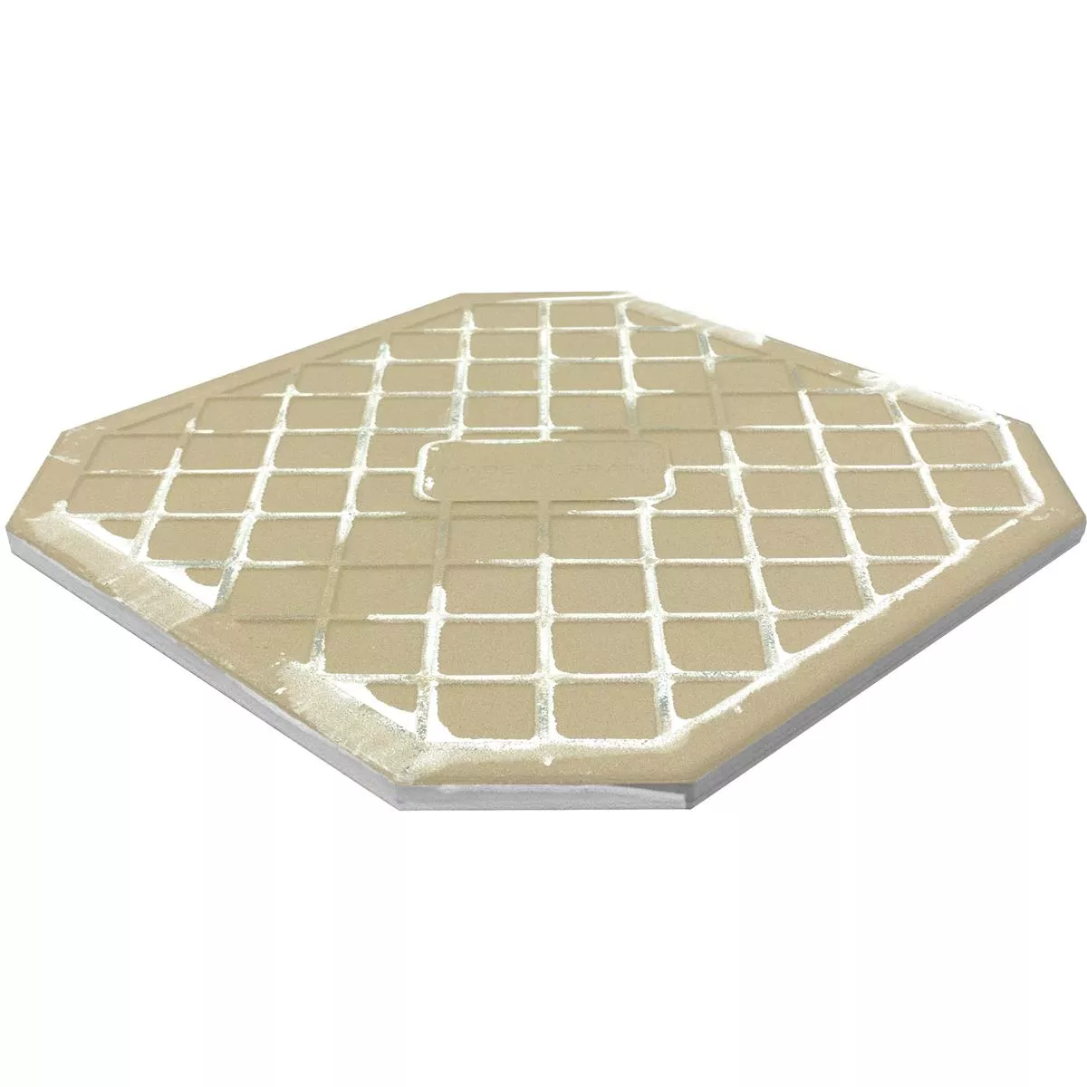 Sample Porselein steengoed Tegels Genexia Uni Beige Octagon 20x20cm