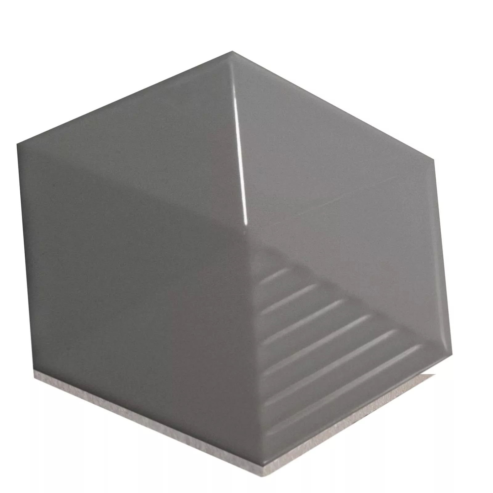 Wandtegels Rockford 3D Hexagon 12,4x10,7cm Grijs