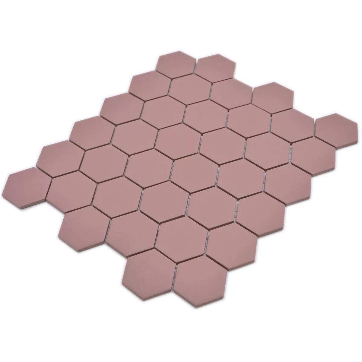 Sample Keramiek Mozaïek Bismarck R10B Hexagon Terracotta H51