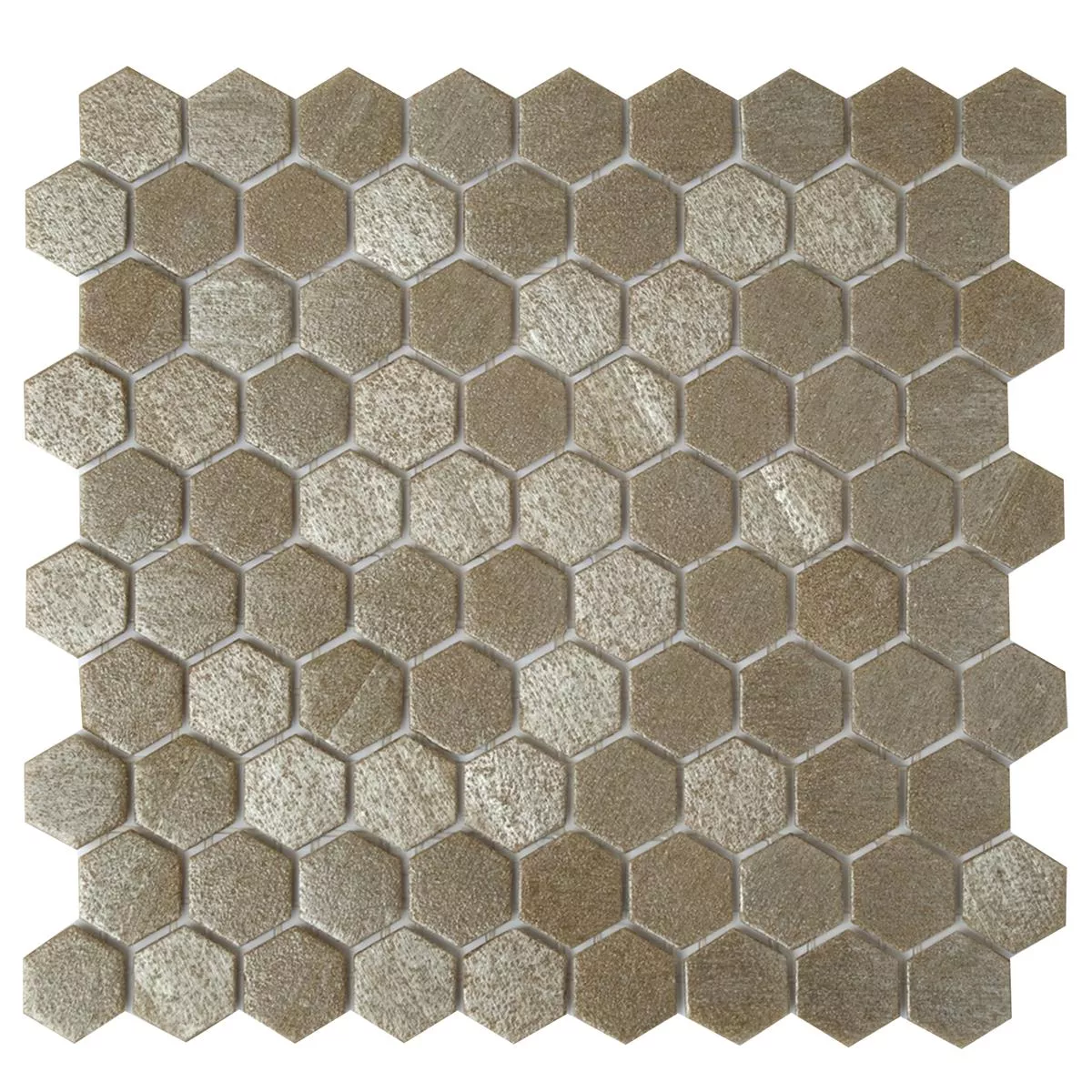 Glasmozaïek Tegels Trend-Vi Hexagon 2120 Lichtbruin