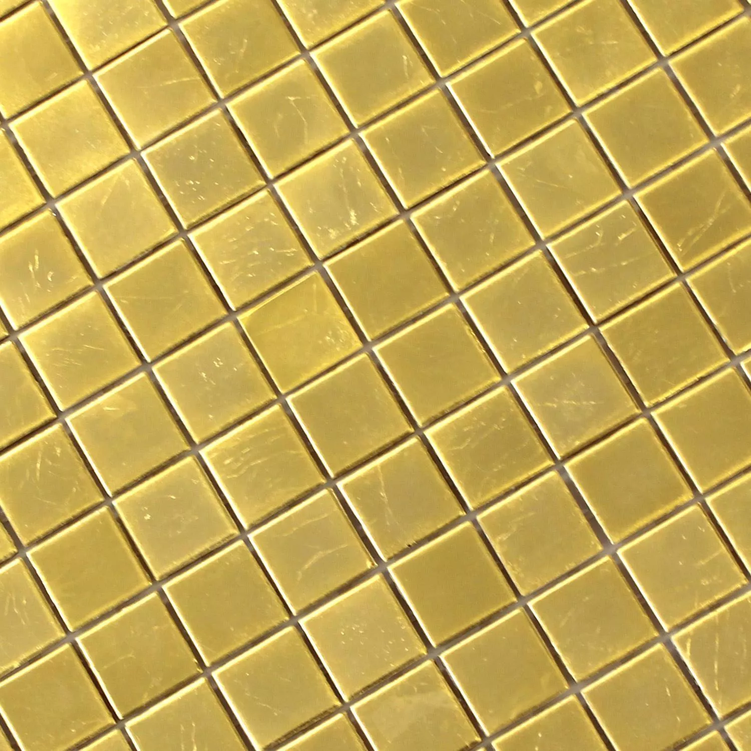 Mozaïektegel Trend-Vi Glas Blatt Guld 24 Karaats 2x2cm