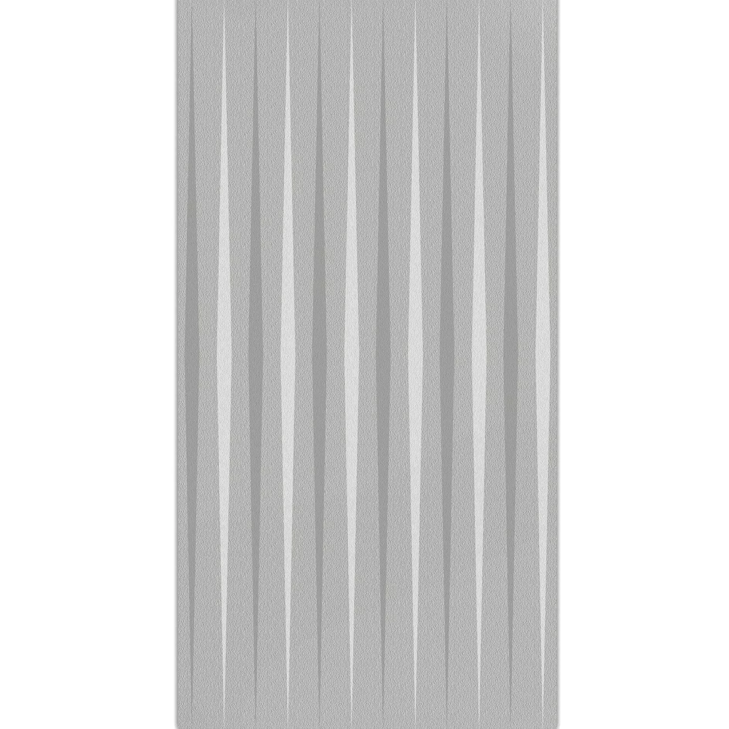 Wandtegels Vulcano Stripes Decor Gerectificeerd Grijs 60x120cm