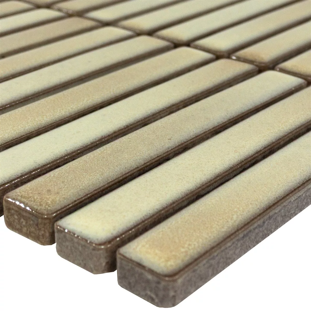 Mozaïektegel Wallachia Zand Glanzend 12x92x8 mm