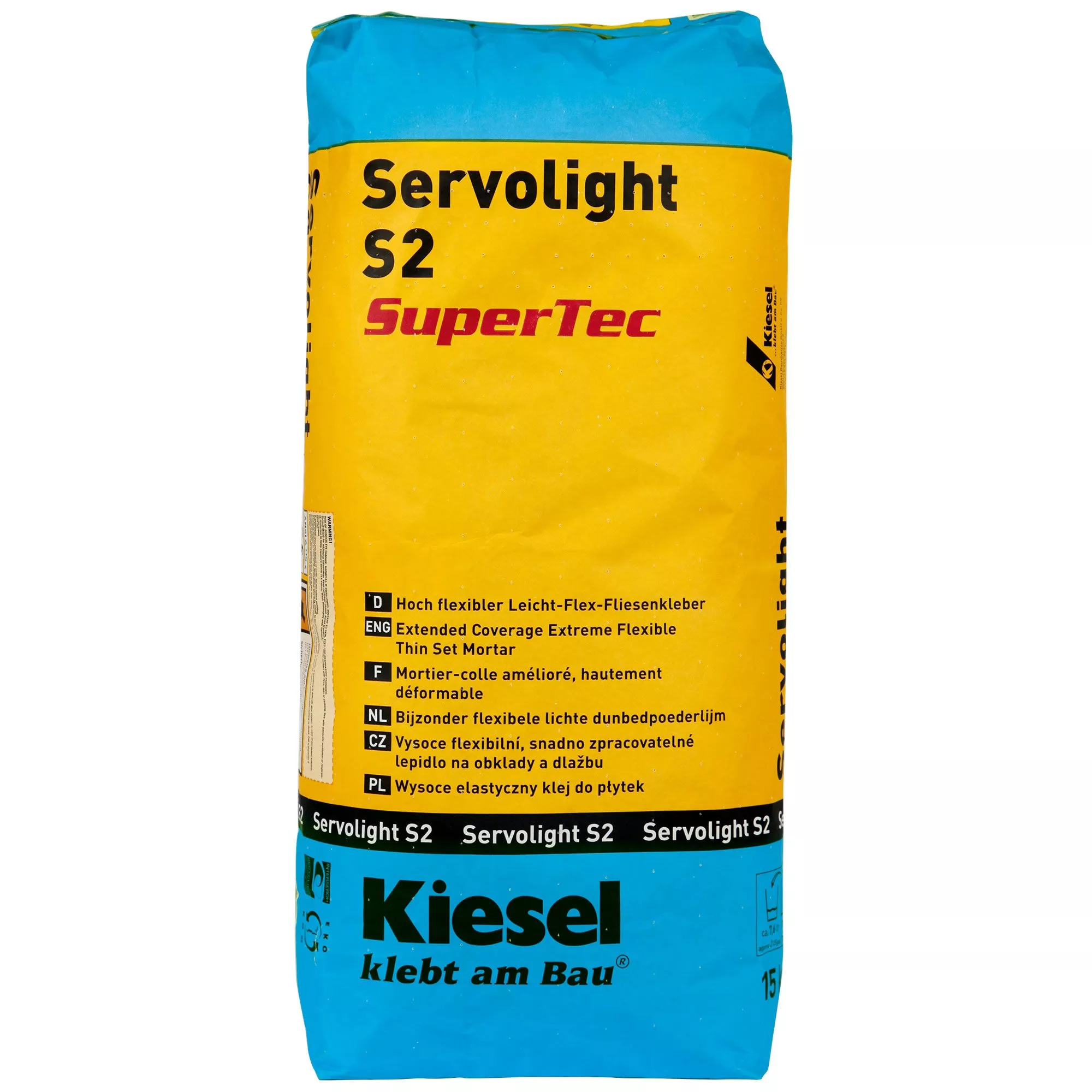 Kiesel Servolight S2 SuperTec - Zeer Flexibele Lichtflexibele Tegellijm (15KG) Kiesel Servolight S2 SuperTec - Zeer Flexibele Lichtflexibele Tegellijm (15KG)