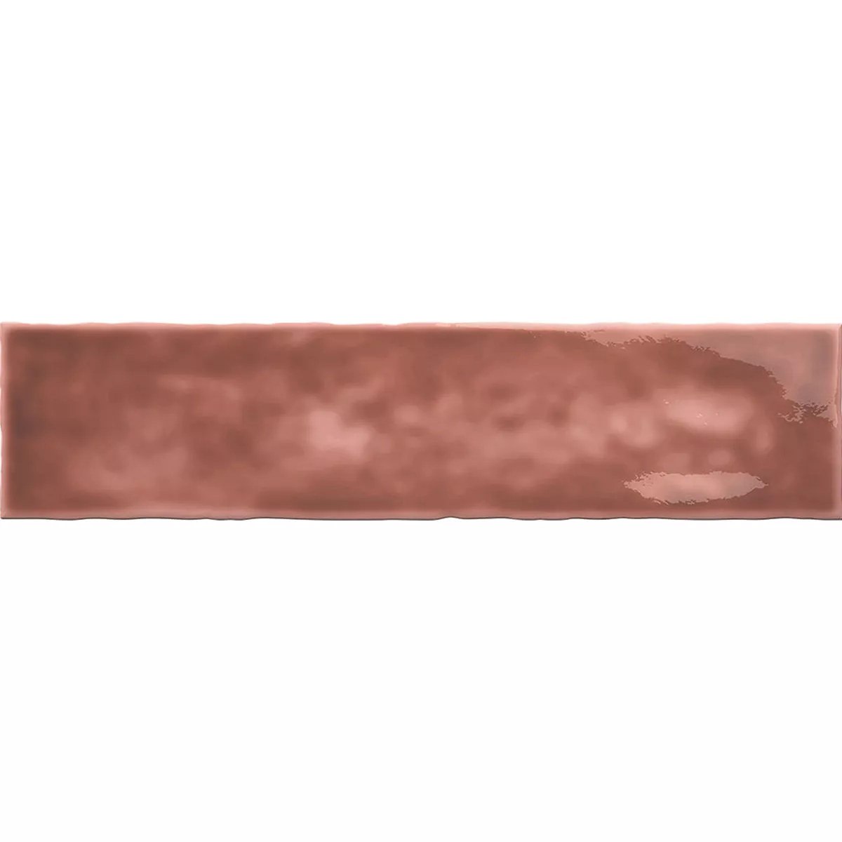 Wandtegels Lugo Gegolfd Rood 7,5x30cm Wandtegels Lugo Gegolfd Rood 7,5x30cm