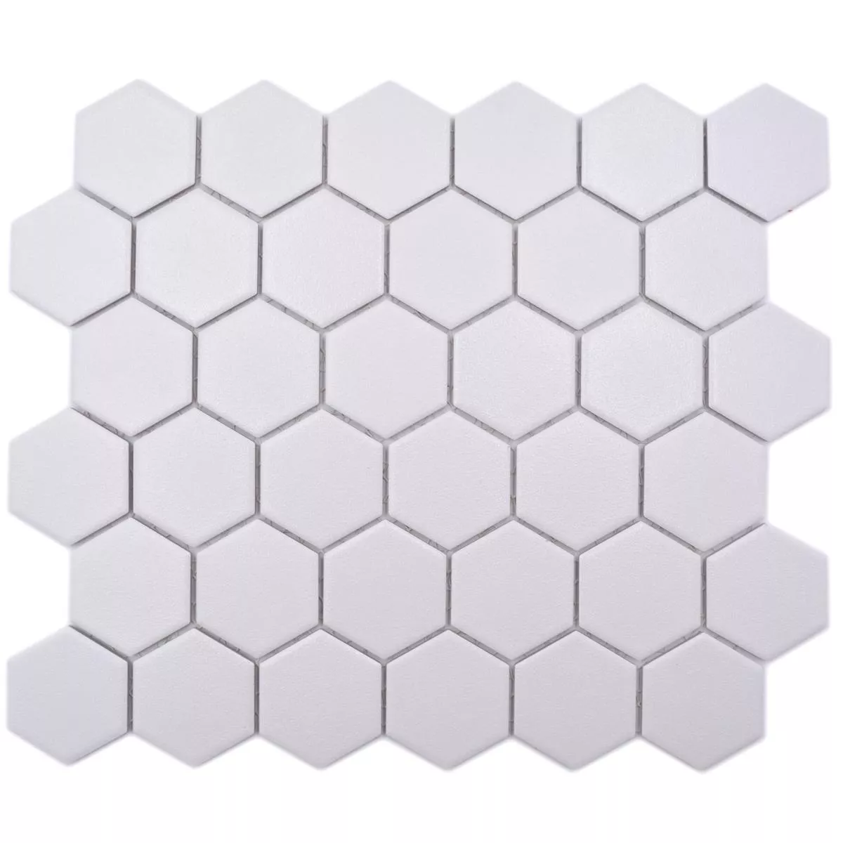 Sample Keramiek Mozaïek Bismarck R10B Hexagon Wit H51