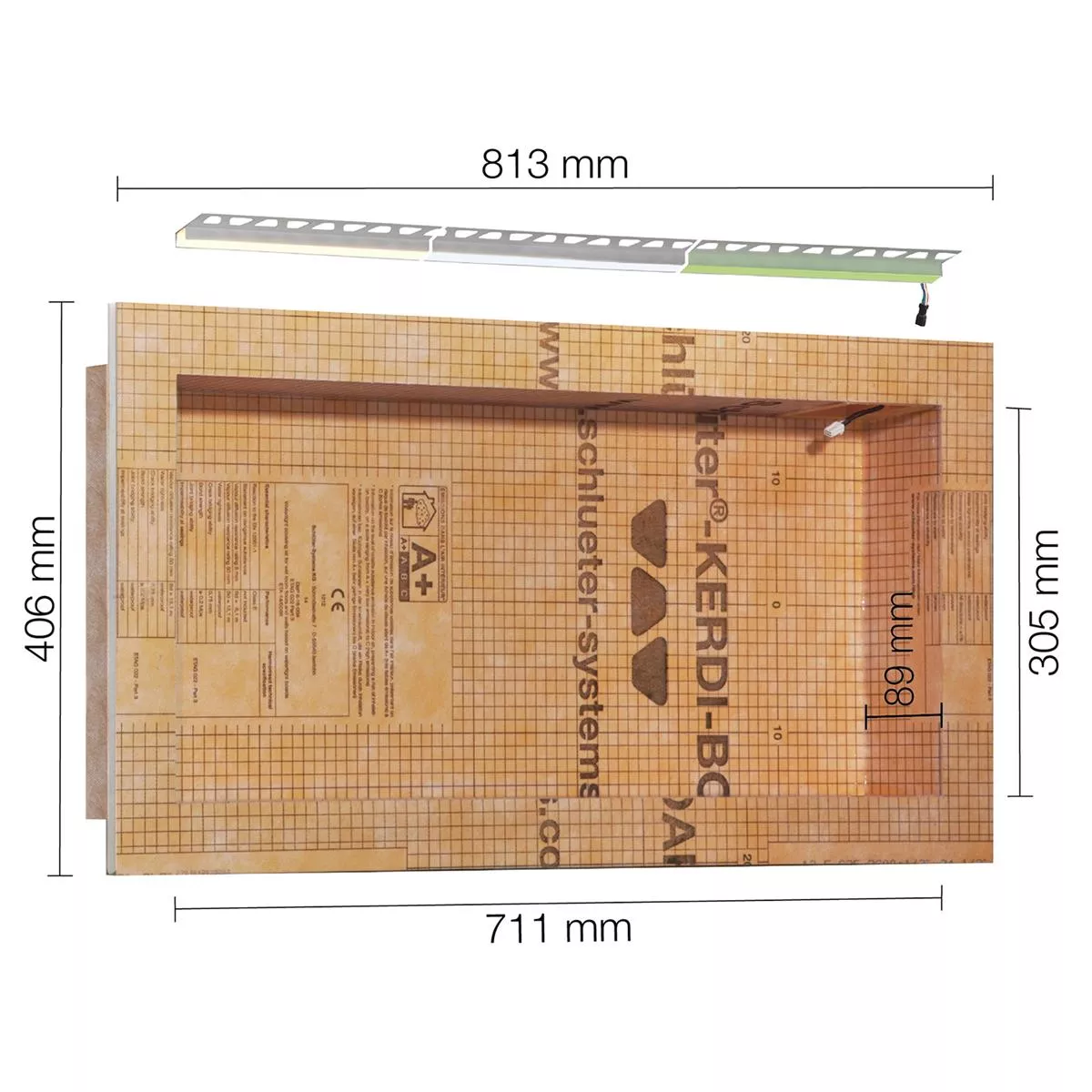 Schlüter Kerdi Board NLT nisset LED-verlichting