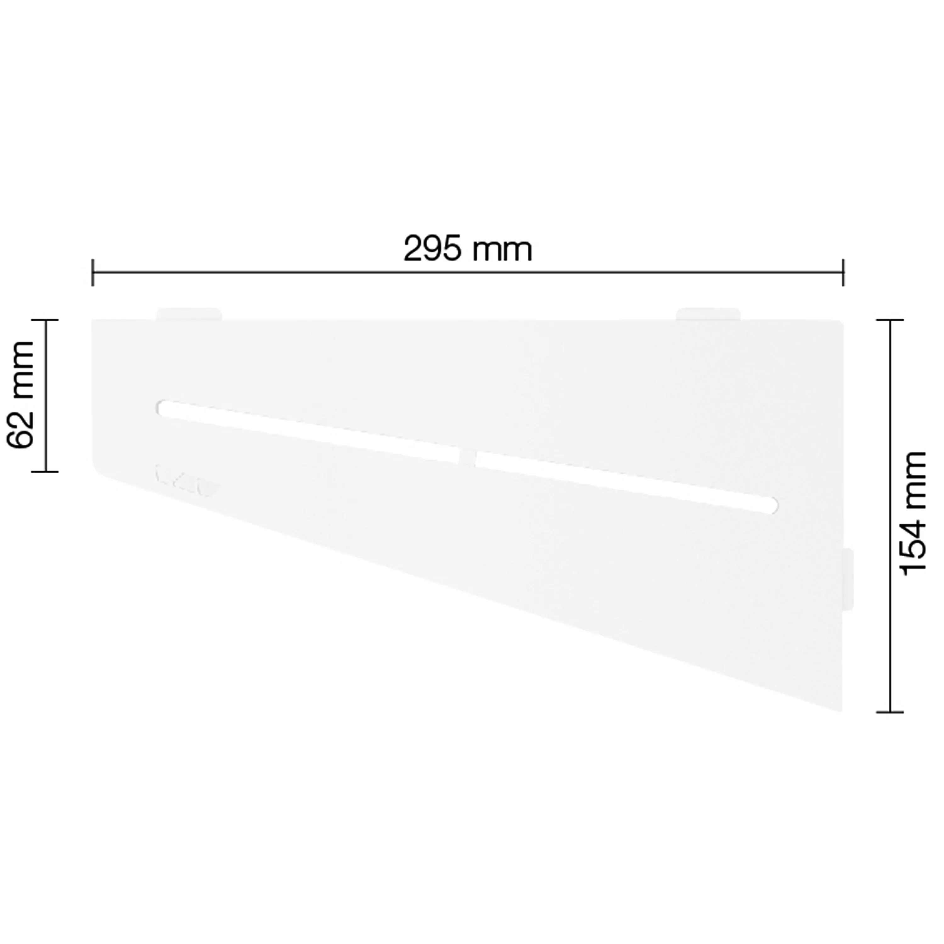 Wandplank doucheplank Schlüter vierkant 15,4x29,5cm zuiver wit