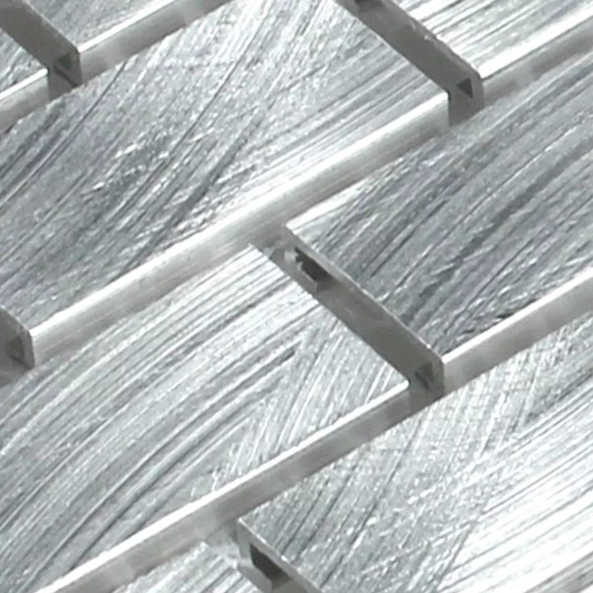Sample Mozaïektegel Aluminium Zilver 