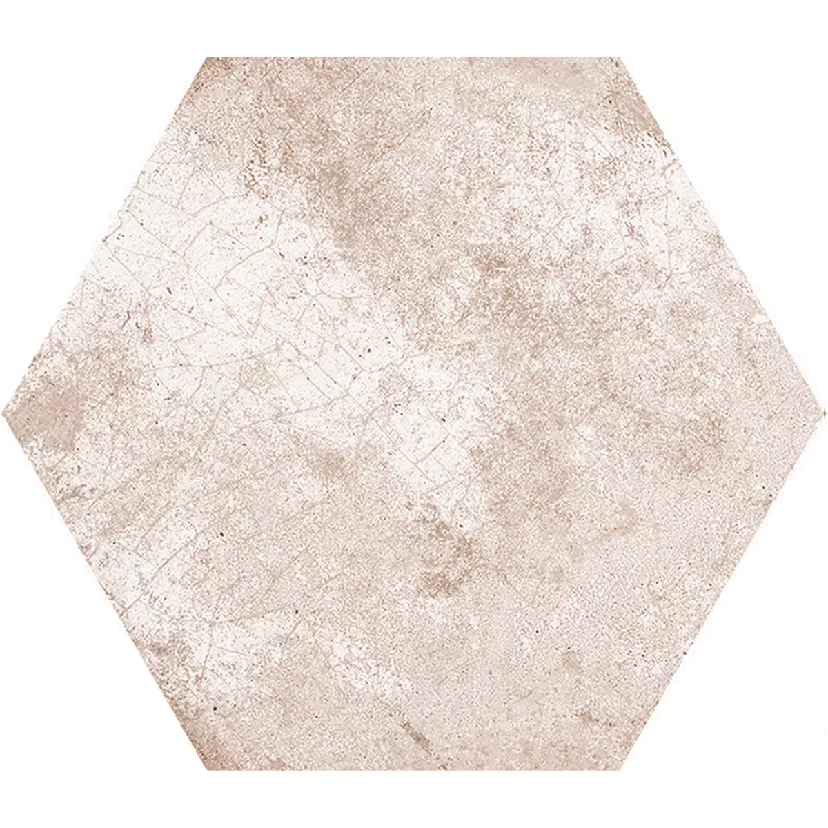 Porselein steengoed Tegels Honiara Hexagon Basistegel Taupe 22,5x25,9cm