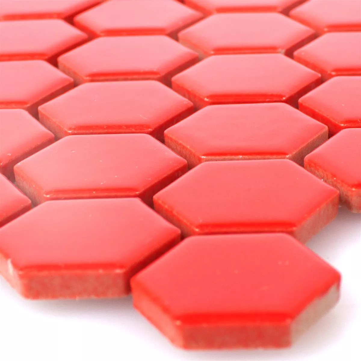 Keramiek Mozaïektegels Zenon Rood Mat Keramiek Mozaïektegels Zenon Rood Mat