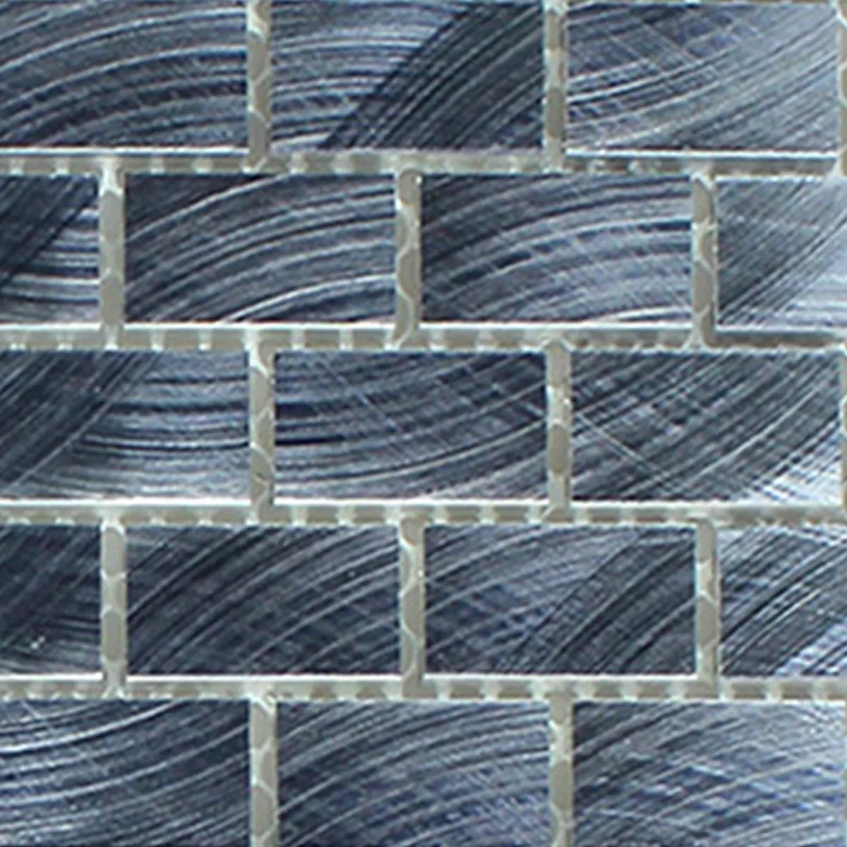 Sample Mozaïektegel Aluminium Zwart 