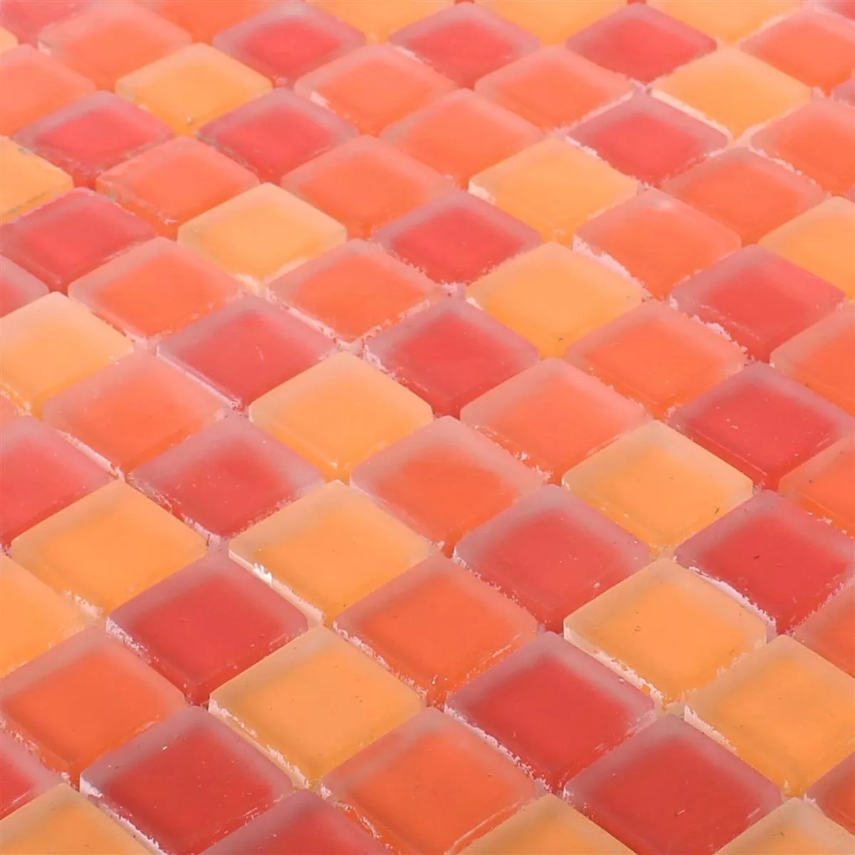 Glasmozaïek Tegels Blossom Rood Oranje Mix Mat
