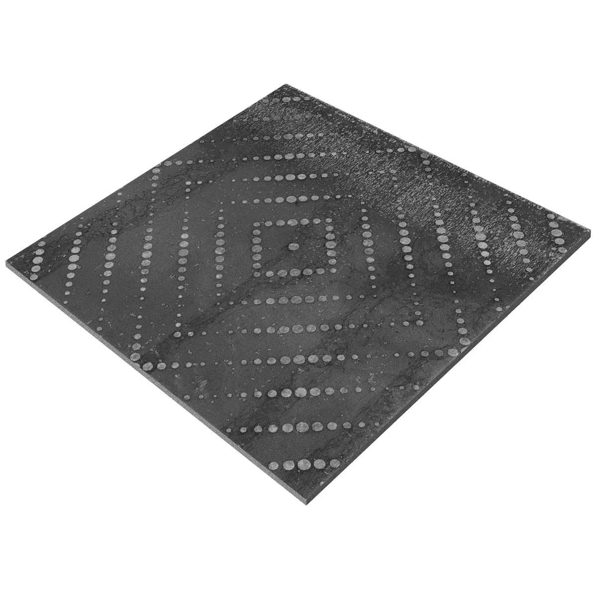 Vloertegels Chicago Metalen Look Antraciet R9 - 18,5x18,5cm Pattern 3