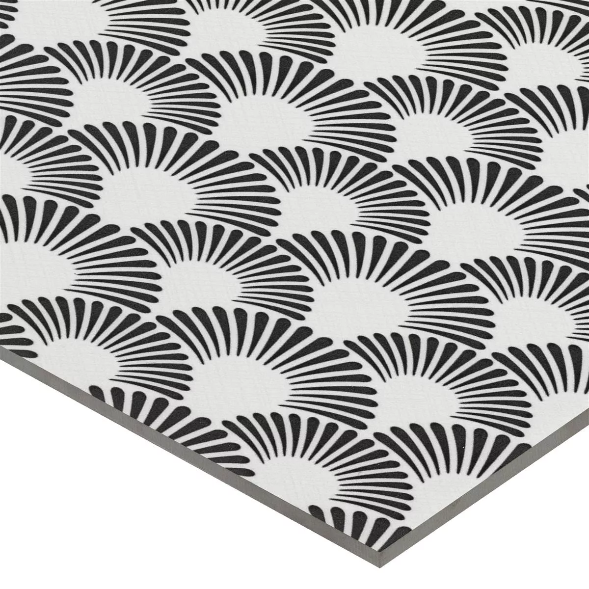 Sample van Vloertegels Cement Optic Wildflower Zwart Decor 18,5x18,5cm 