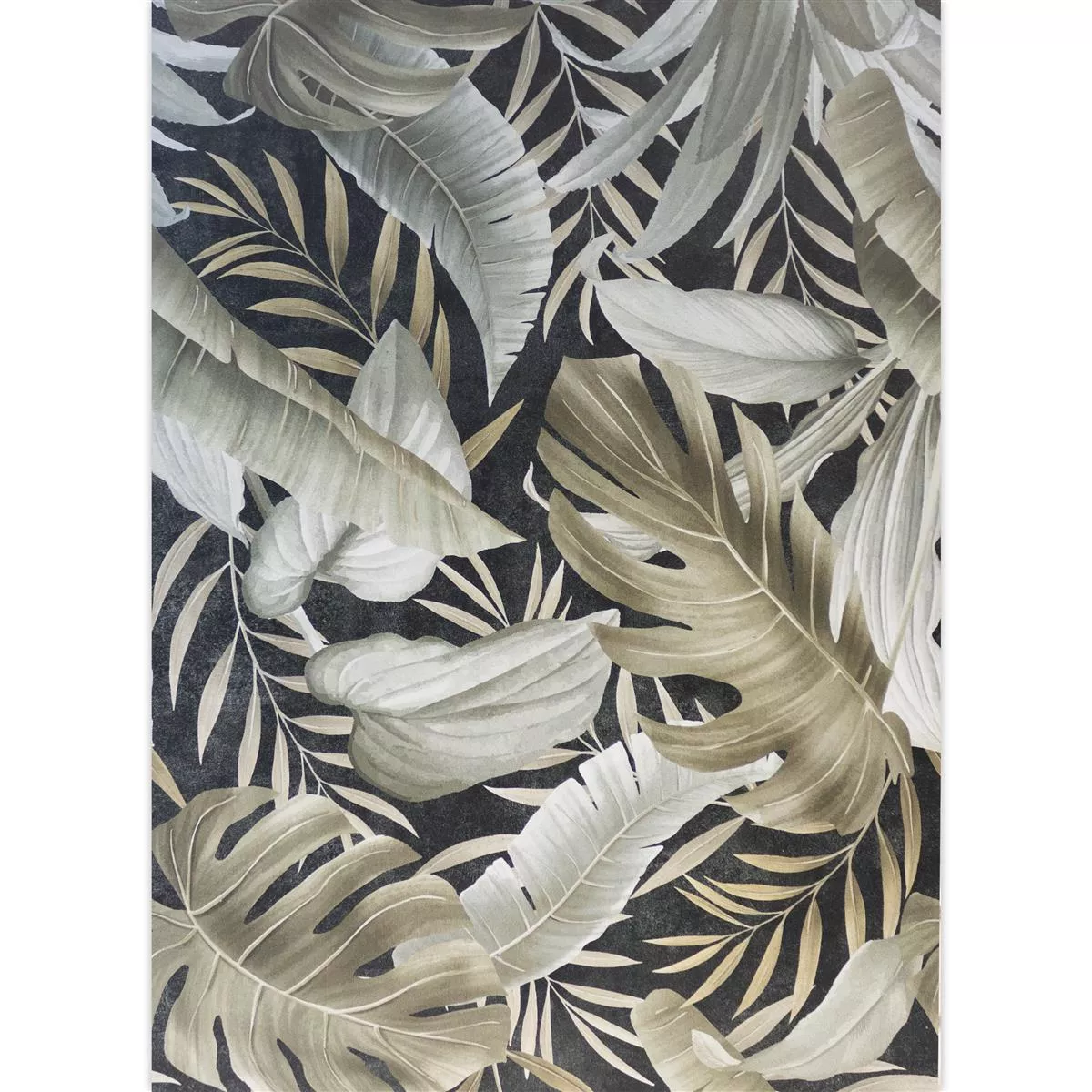 Wandtegels Honolulu Floral 60x120cm Zwart