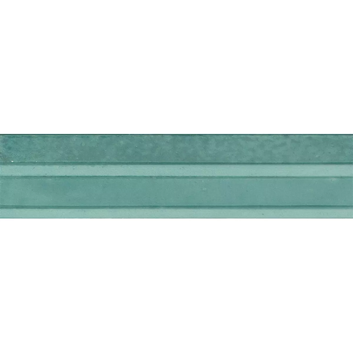 Artemis Turquoise Glanzend Gestructureerde 3D 6x24 cm