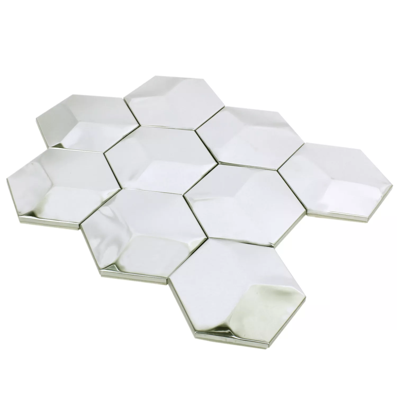 Mozaïektegel Roestvrij Staal Contender Hexagon Mat