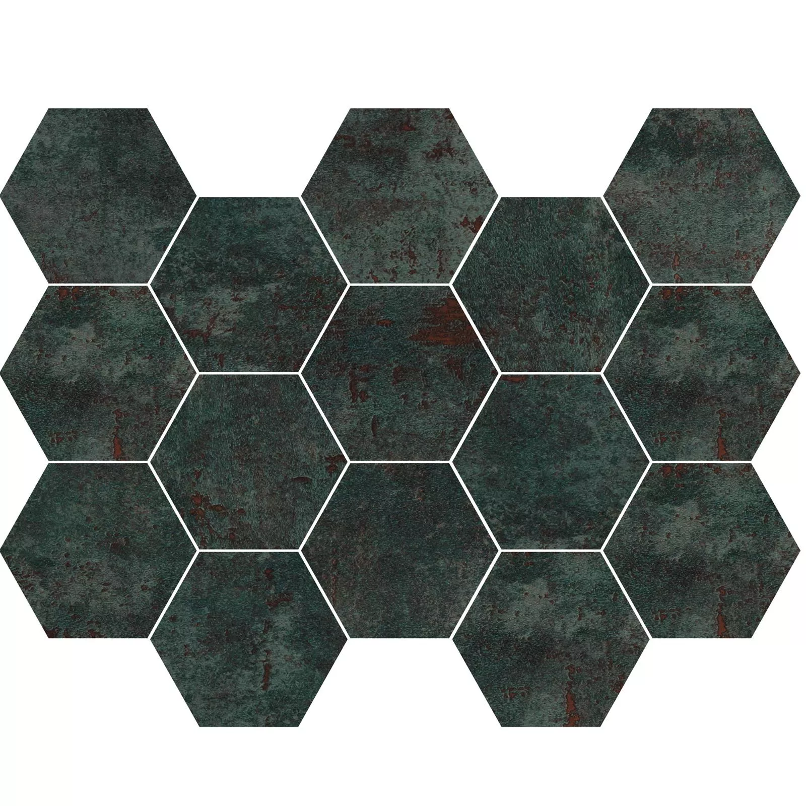 Mozaïektegel Phantom Sea Green Hexagon Lappato