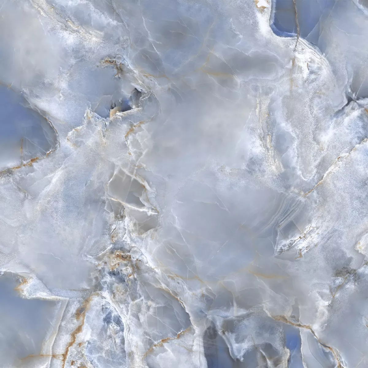 New York Blauw Glanzend 60x60 cm