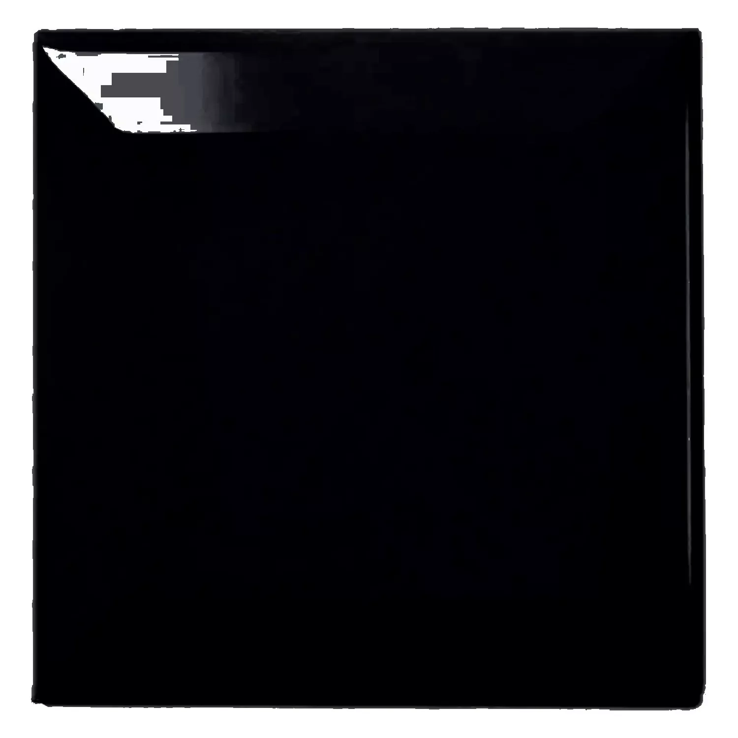Metro tegel Zwart Glanzend 10x10 cm Met Facet Catarina Negro