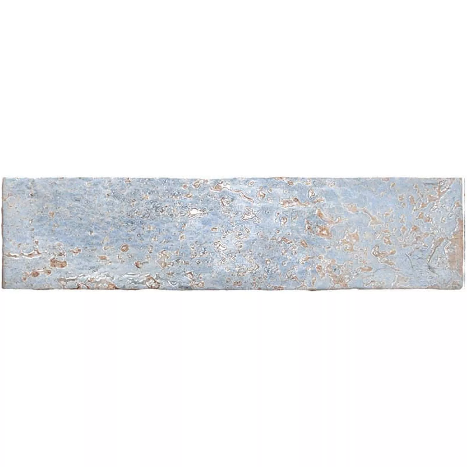 Wandtegels Wilhelmsburg Gegolfd 7,5x30cm Lichtblauw