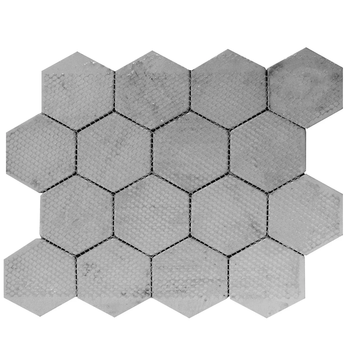 Glasmozaïek Tegels Andalucia Hexagon Grijs