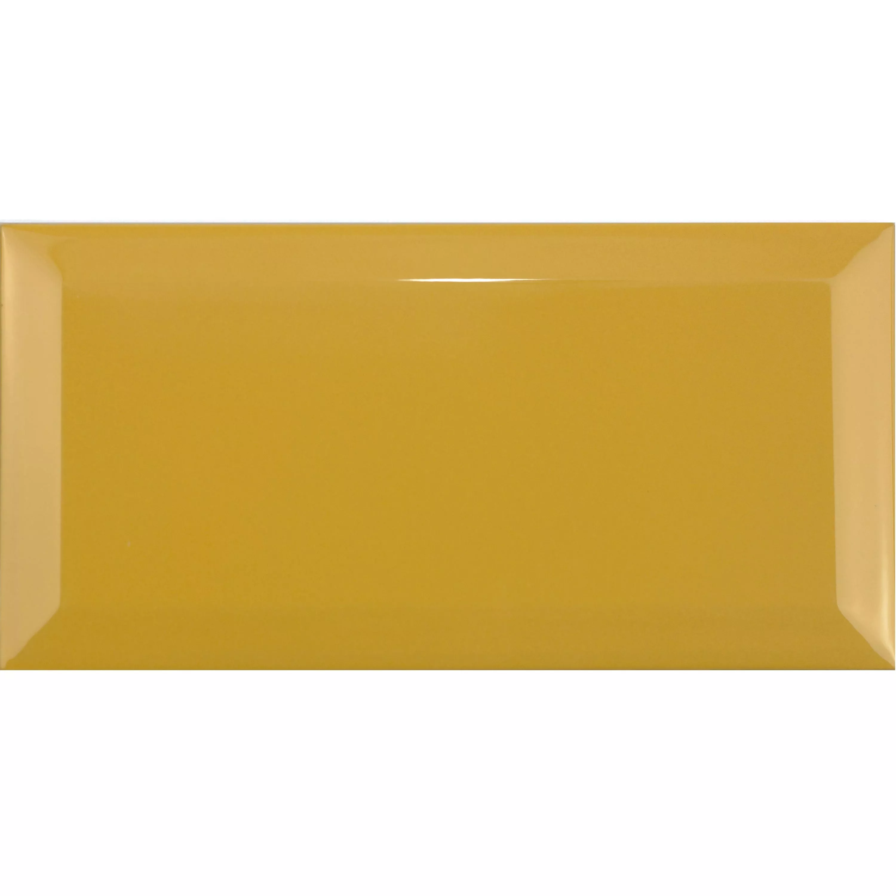 Metro Wandtegels Brussel Met Facet 10x20x0,7cm Amarillo Yema Metro Wandtegels Brussel Met Facet 10x20x0,7cm Amarillo Yema