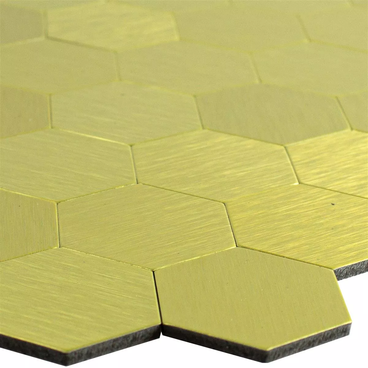 Mozaïektegel Metaal Zelfklevende Vryburg Goud Hexagon Mozaïektegel Metaal Zelfklevende Vryburg Goud Hexagon