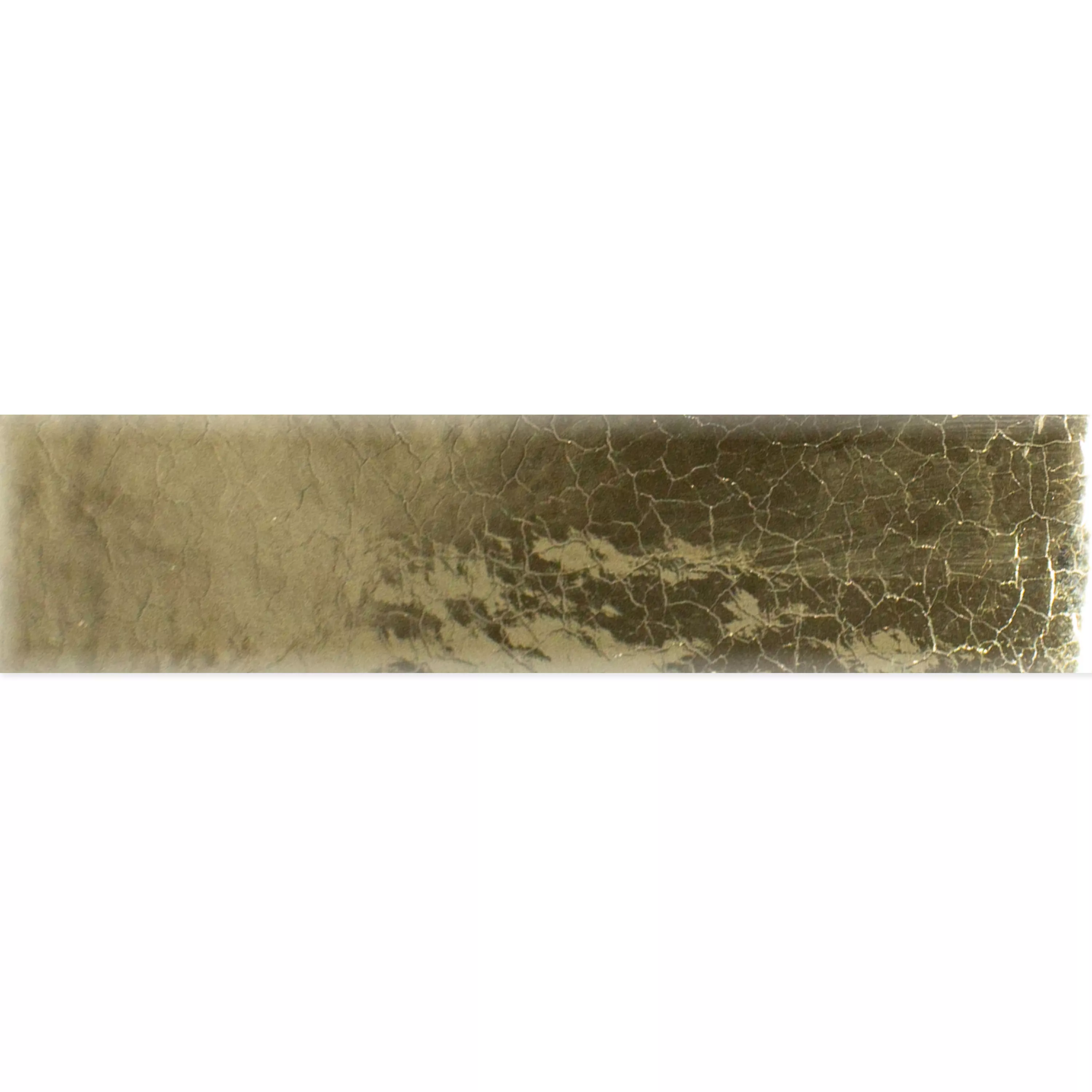 Sample Wandtegels Tamaris Flora Glanzend Goud Gegolfd 5x25cm 