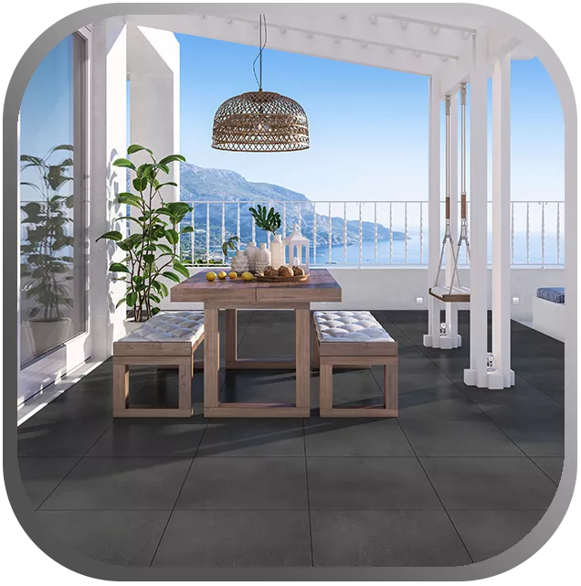 Terrastegels op uiterlijk Terrastegels op uiterlijk