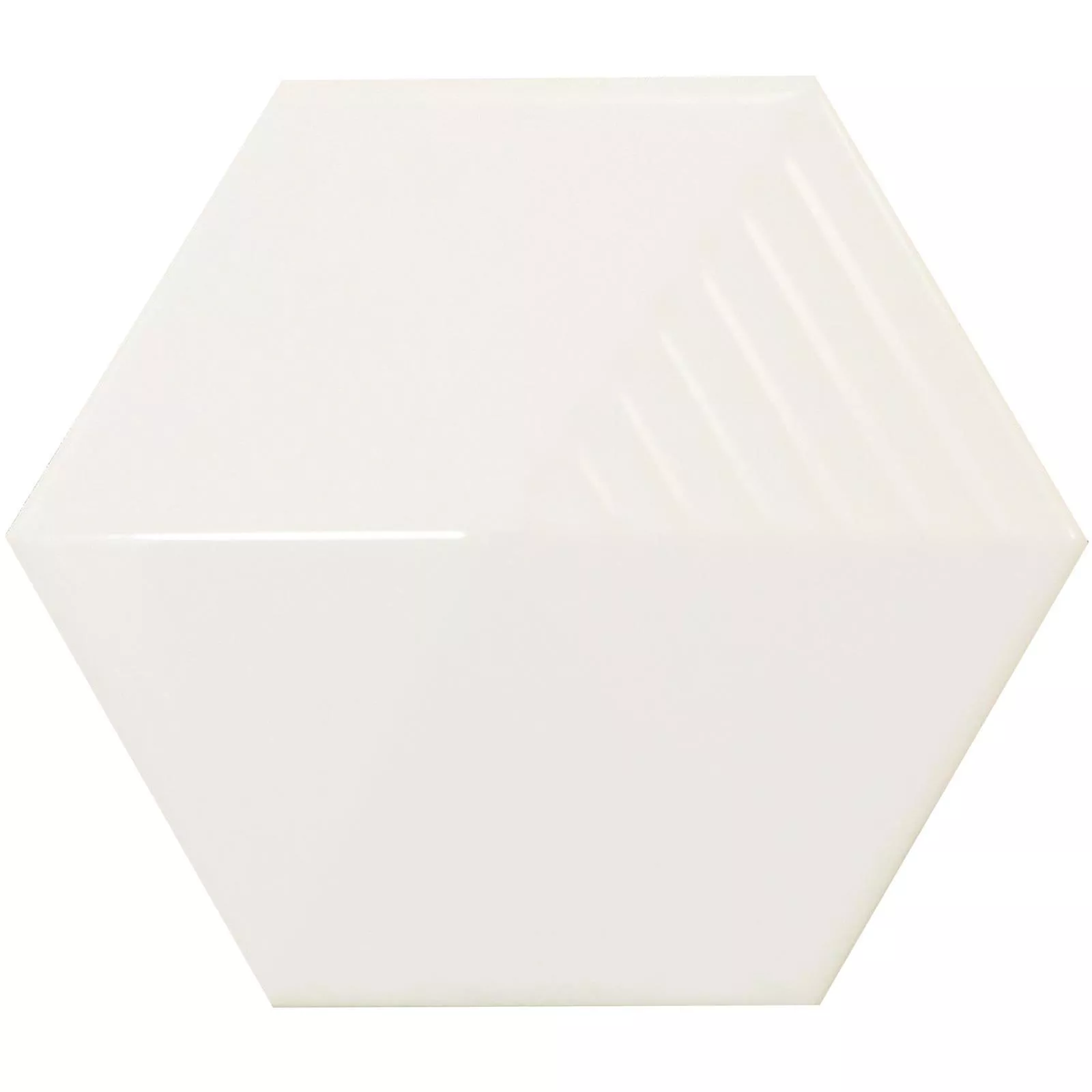 Sample Wandtegels Rockford 3D Hexagon 12,4x10,7cm Wit