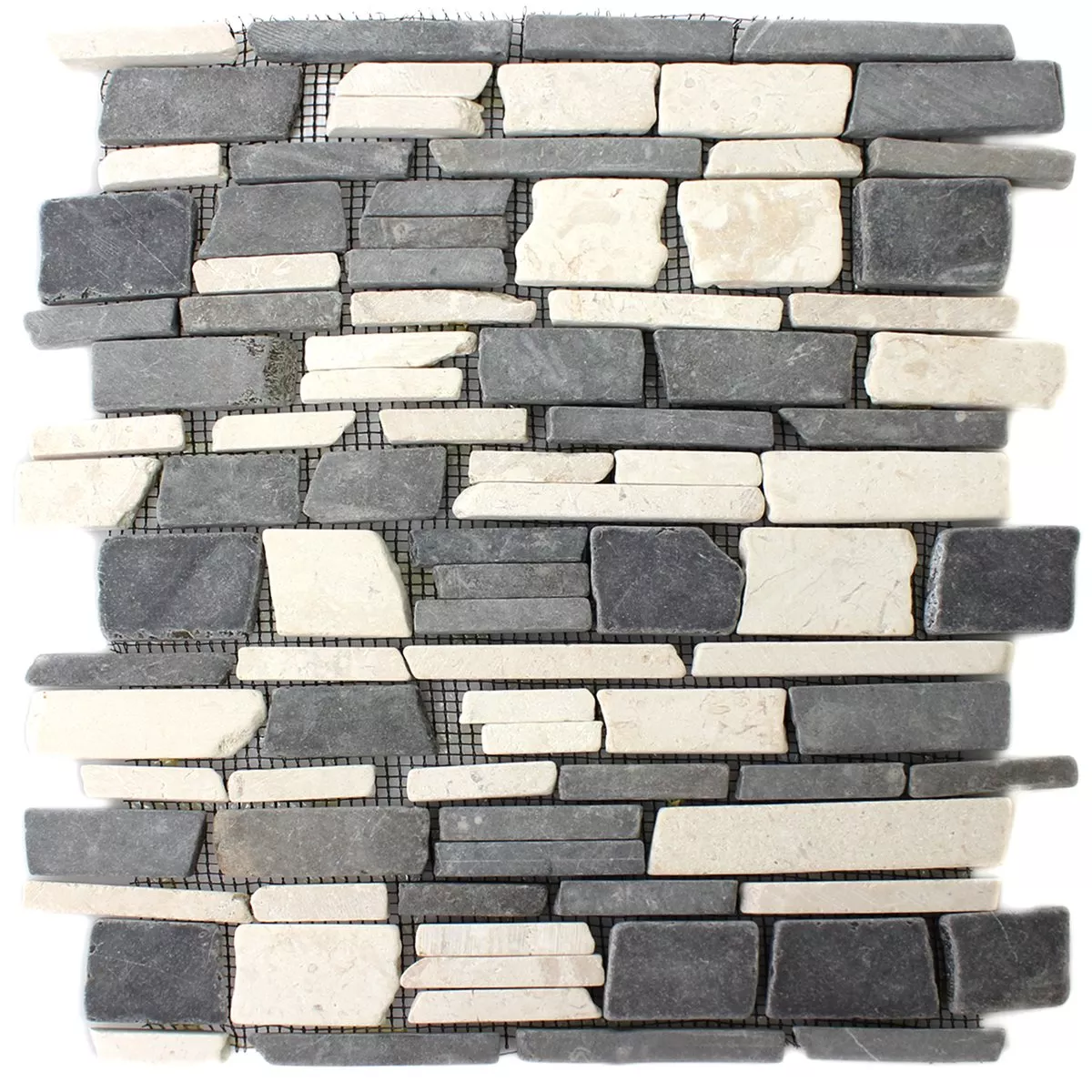 Sample Mozaïektegel Marmer Natuursteen Brick Biancone Java