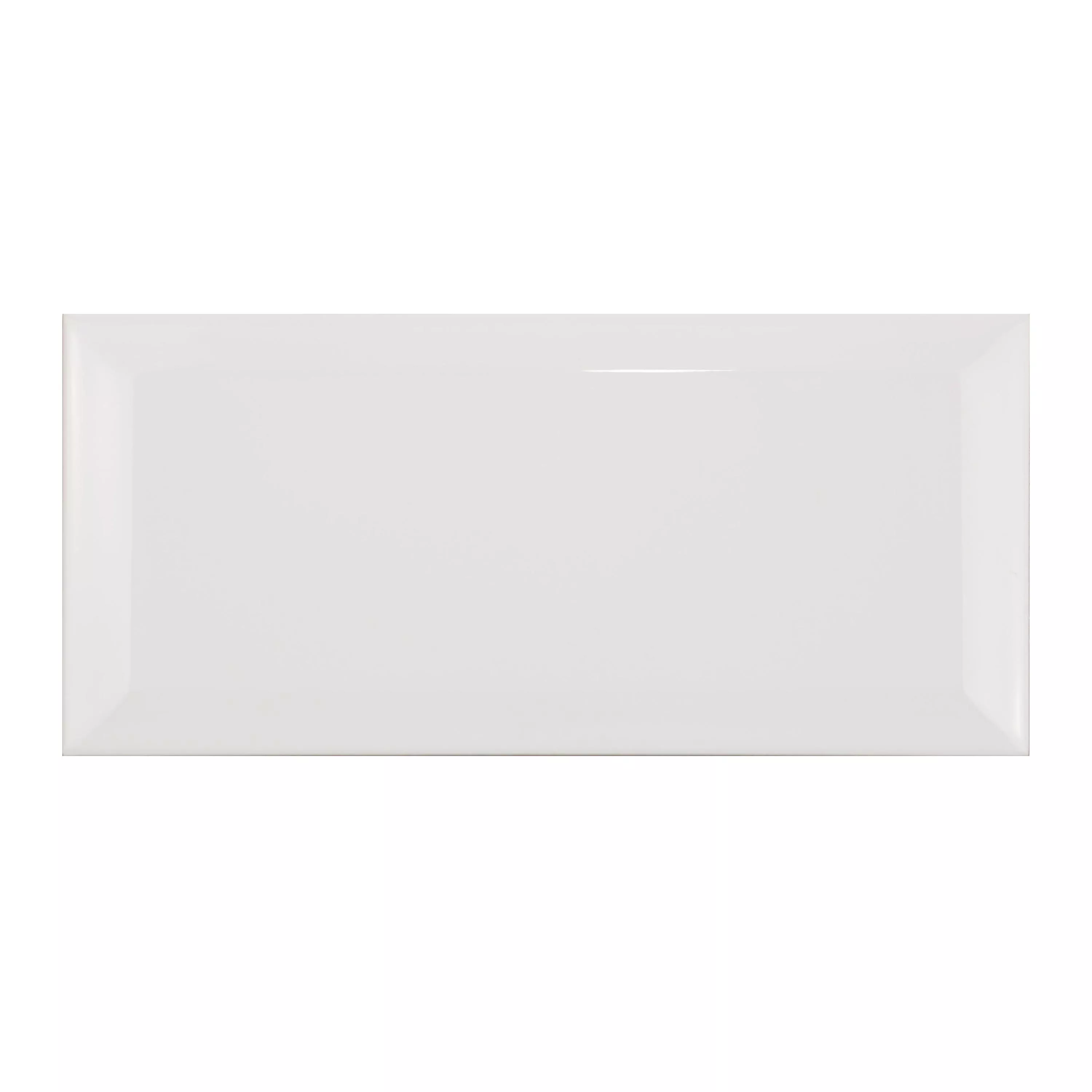 Metro Wandtegels Brasilia Met Facet 7,5x15x0,7cm Blanco