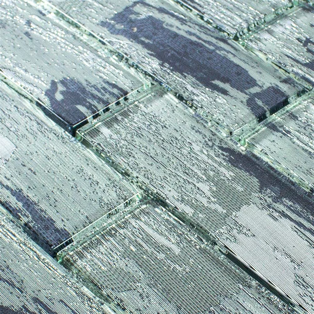 Sample Glasmozaïek Tegels Troja Zilver