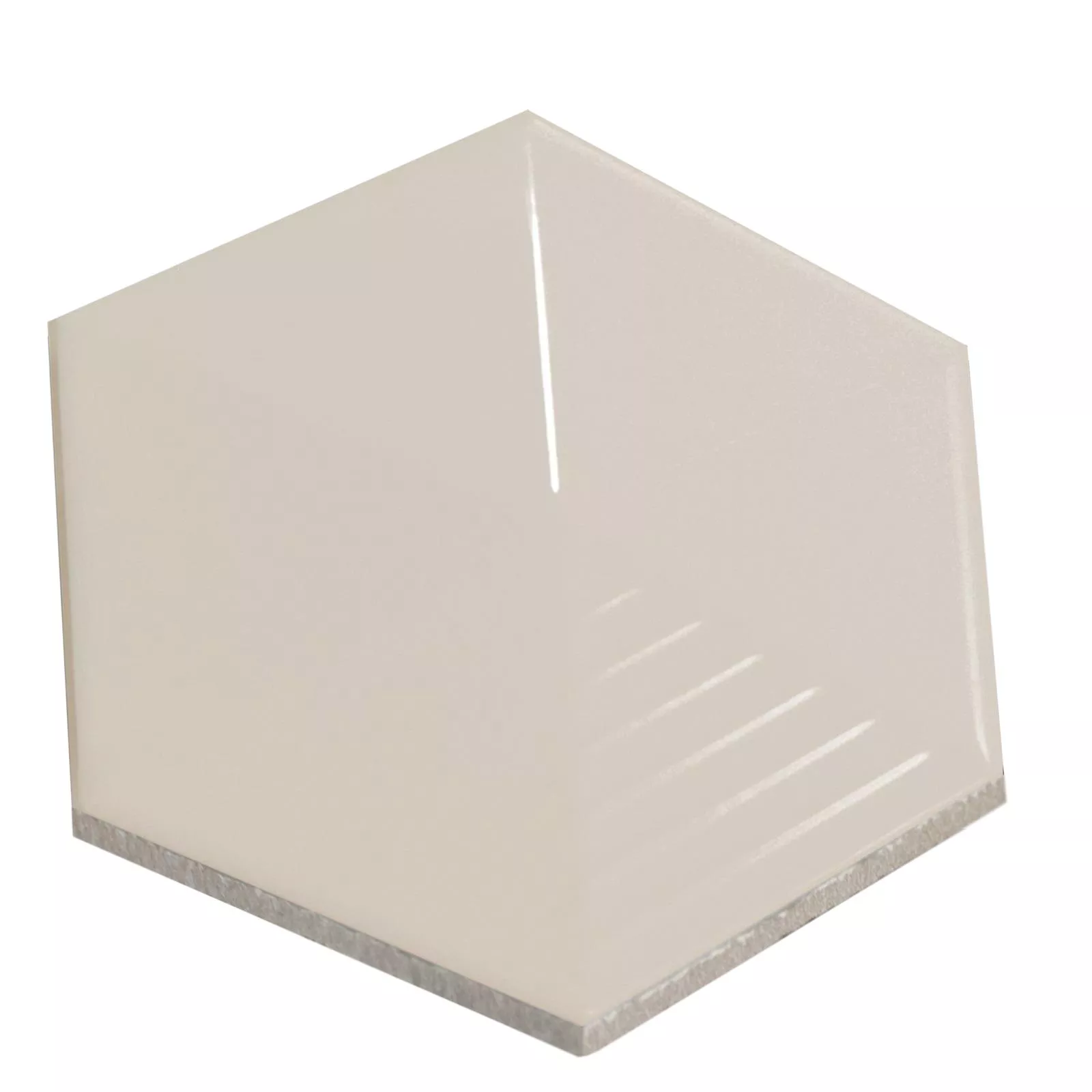 Wandtegels Rockford 3D Hexagon 12,4x10,7cm Crème