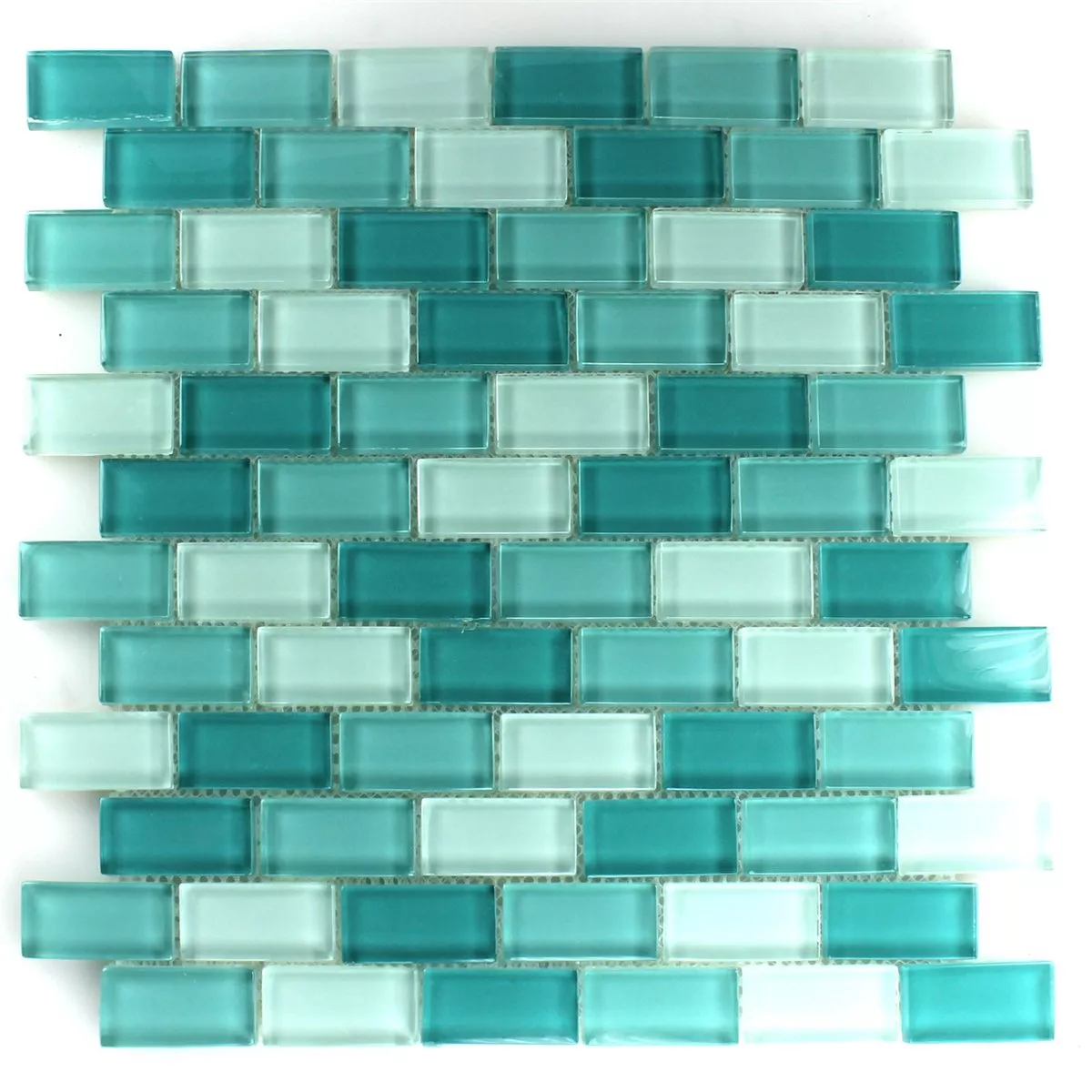 Sample Mozaïektegel Glas Kristal Brick Groen Mix