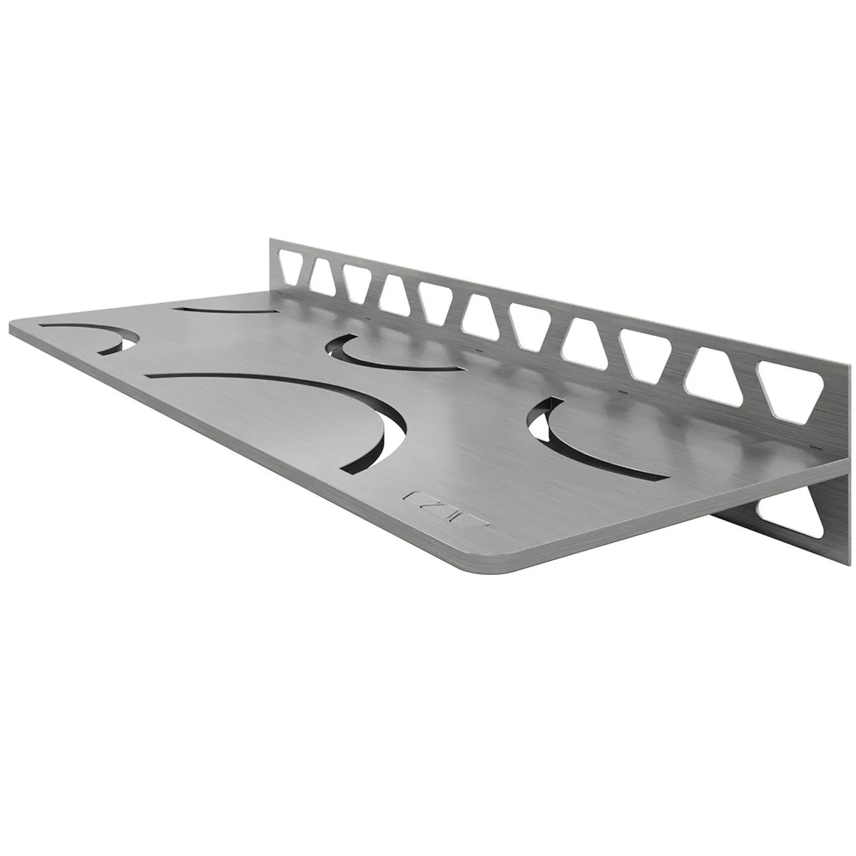 Doucheplank wandplank Schlüter rechthoek 30x11,5cm Curve zilver