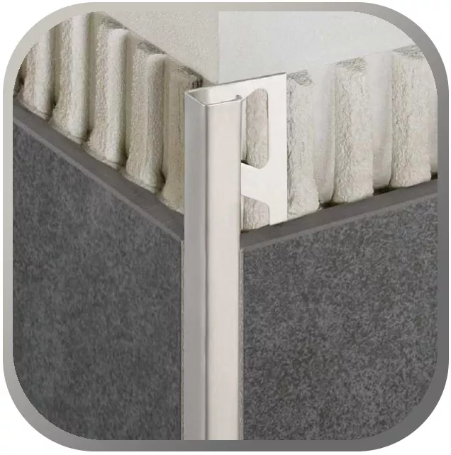 Buitenmuur hoekafsluitprofiel hoekig Buitenmuur hoekafsluitprofiel hoekig