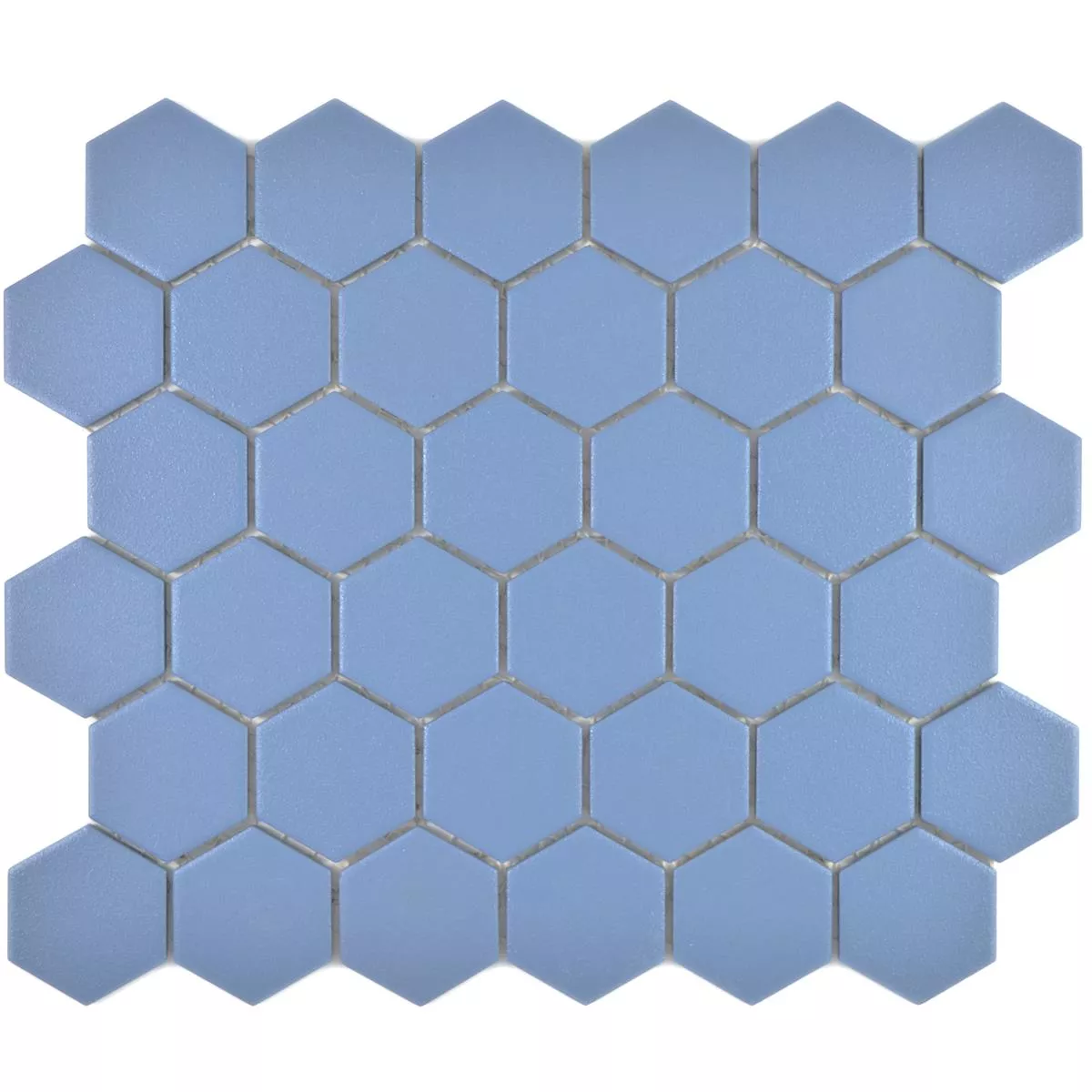 Sample Keramiek Mozaïek Bismarck R10B Hexagon Blauw H51