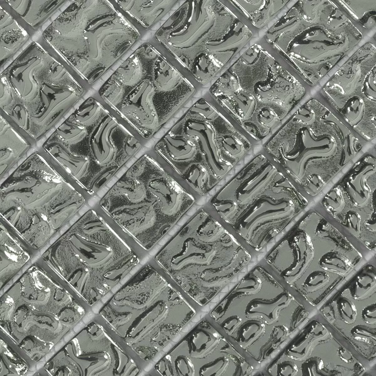 Glasmozaïek Tegels Aquatic Zilver